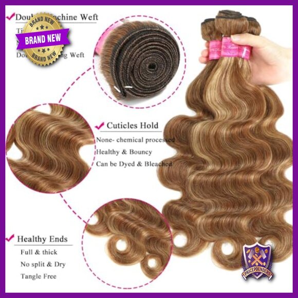 100% Brazilian Human Hair Body Wave Extensions with 5x5 Lace Closure main image 7